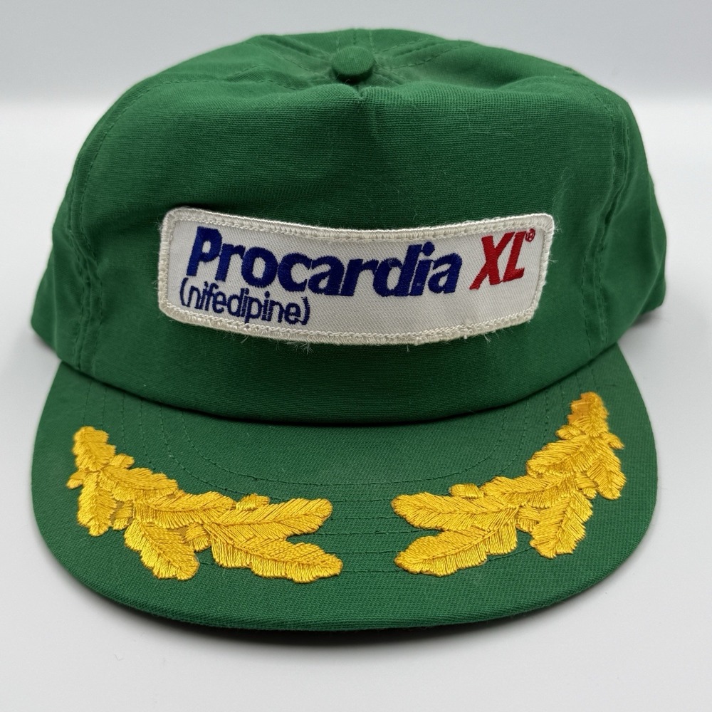 Vintage‎ Procardia XL Nifedipine Promo Snapback Hat USA Made Pharma Cap